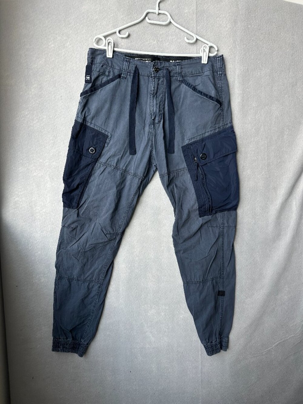 G-Star Raw Cargo Pants Mens 34x32 Blue Atoll Trainer Cuffed